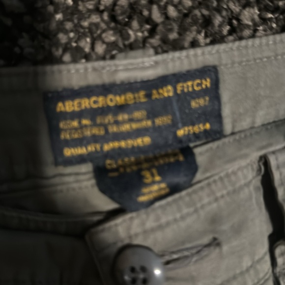 Abercrombie and Fitch men’s paratrooper shorts cargo zip pocket grey 31 - Picture 2 of 5
